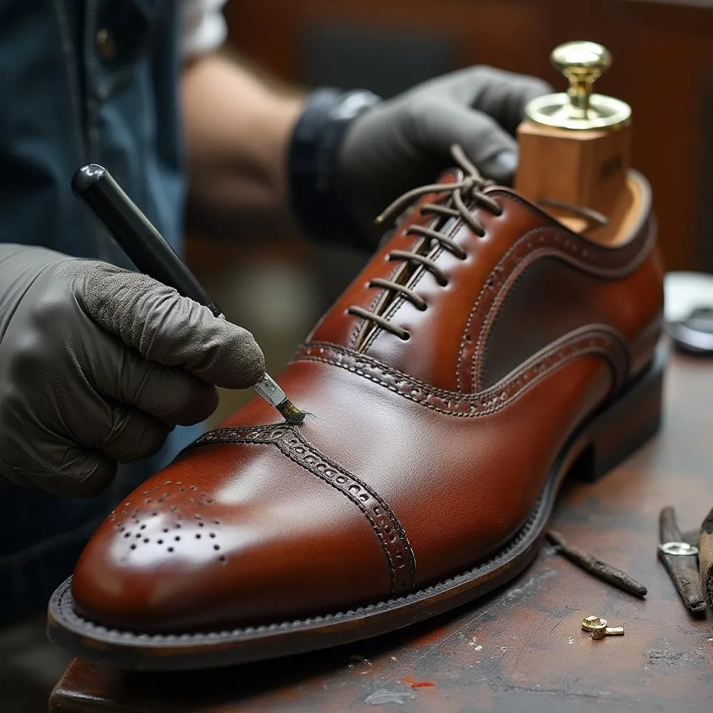 Restauración zapatos de lujo